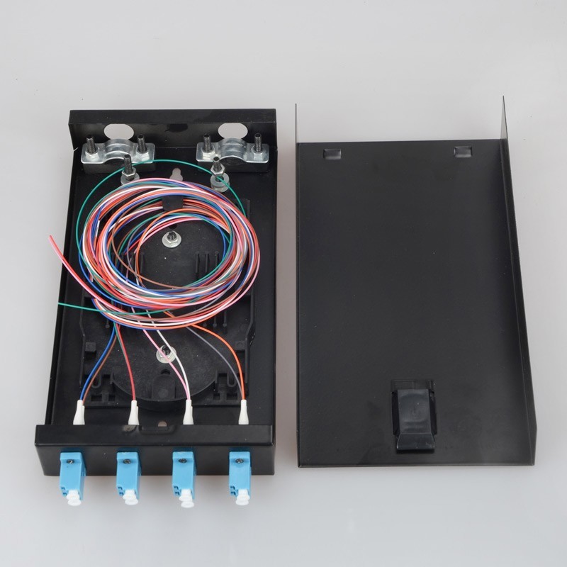 4 port LC UPC Desktop Termination Wall-mounted Mini ODF Metal Optica Patch Panel