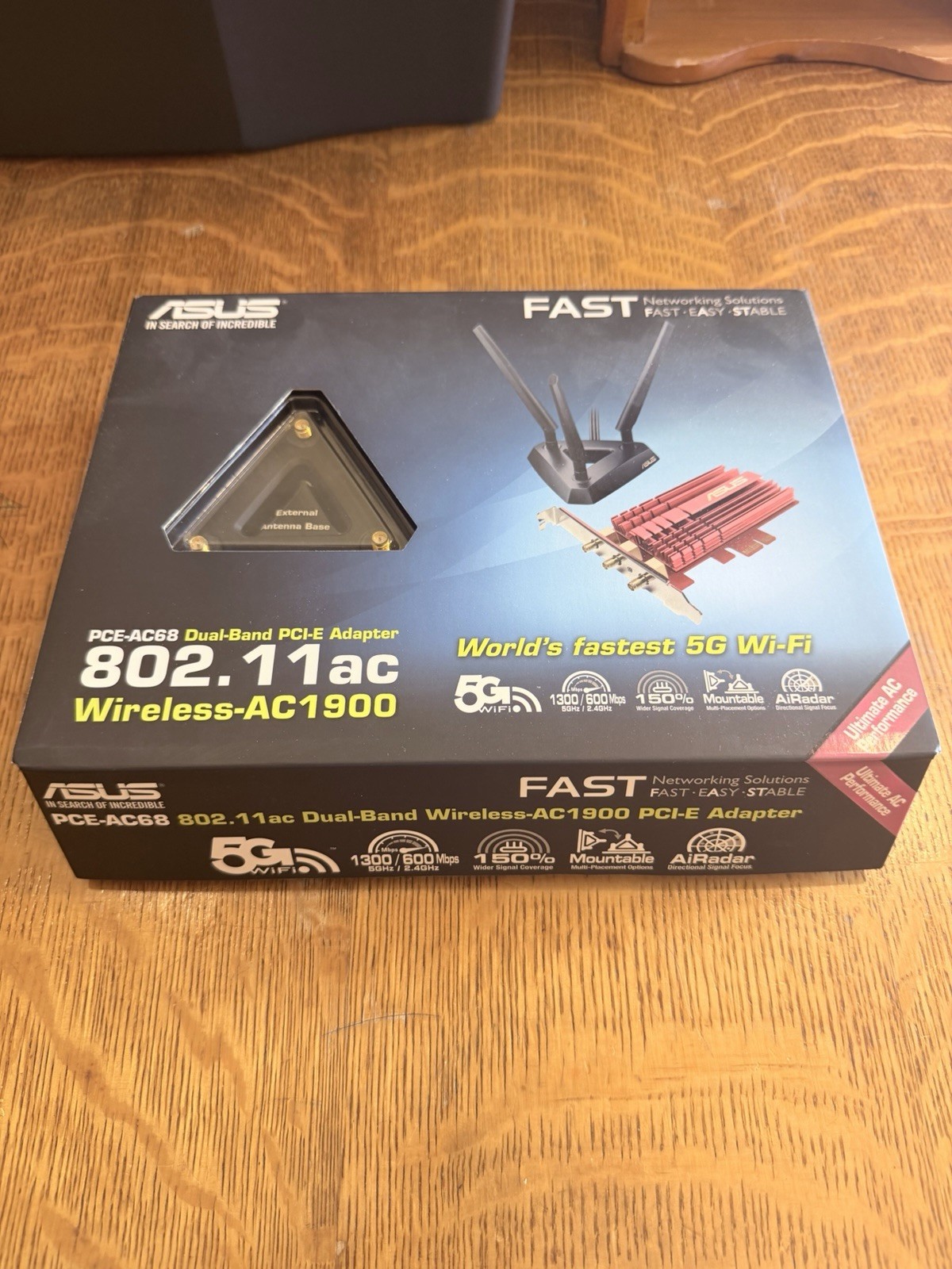 ASUS PCE-AC68 Dual-Band 3x3 AC1900 Wi-Fi PCIe Adapter