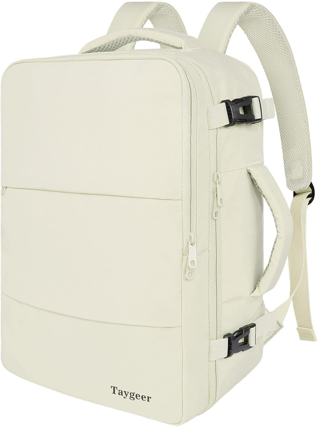 Taygeer X-Large Travel Backpack Beige 17.3" Laptop Bag Airline Approved Carry On