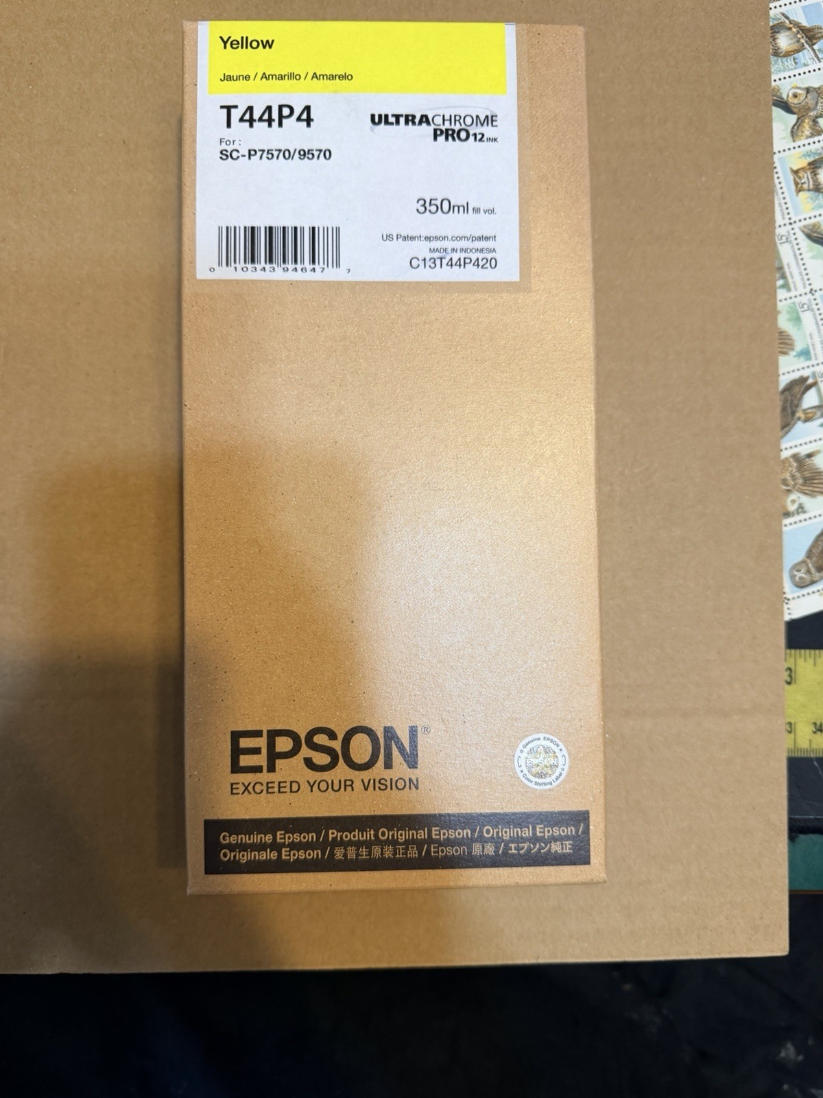 Epson YELLOW Ultra Chrome Pro12 Ink 350ml T44P4 Expires 2027 GENUINE