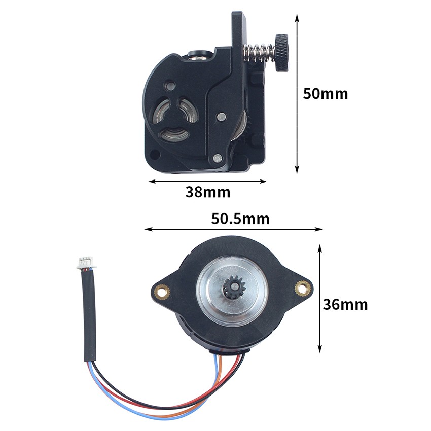 For CREALITY K1 K1C Extruder with 12T Motor Insulated Adjustable Feeder Wheel