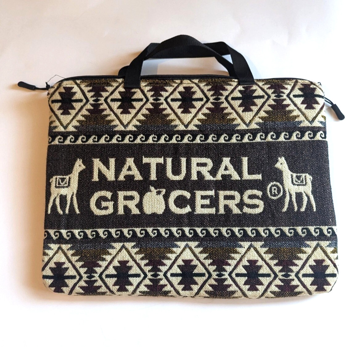 Natural Grocers Laptop Bag Soft Made in Ecuador Wool Padded