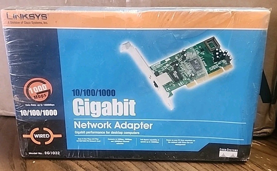 Cisco-Linksys EG1032 10/100/1000 Gigabit Desktop Network Adapter Wired NIB