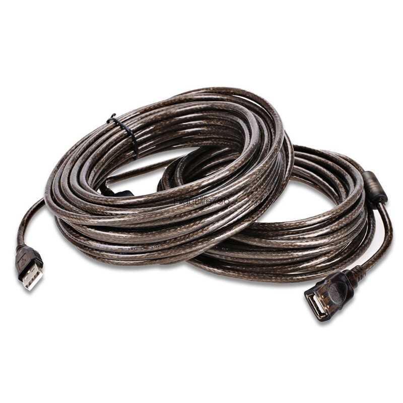US 50 FT 15M USB 2.0 Extension Repeater Cable Signal Booster A Male to A Female
