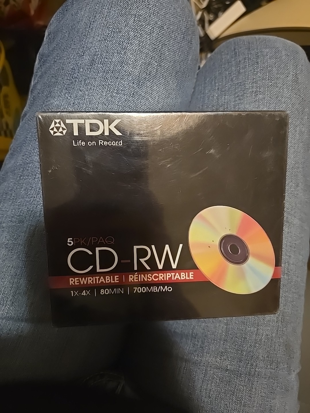 Cd Rewritable TDK 80 Minute 700 Mb/mo 1x-4x 5 Pack Box A1