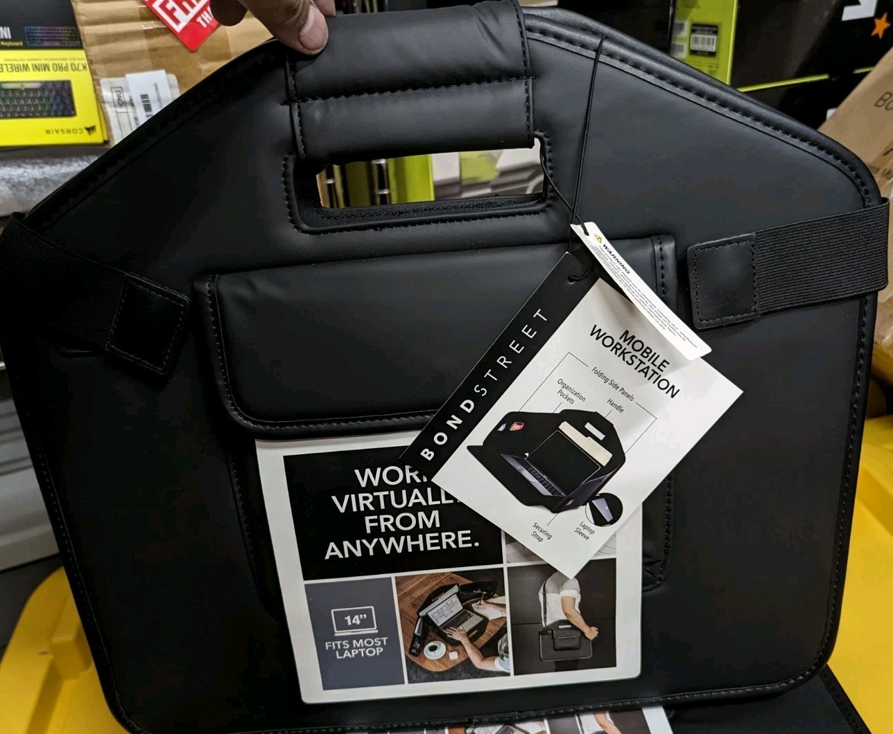 Bugatti Bondstreet 14" Faux Leather Laptop Bag Black SLV5251BS MobileWorkstation