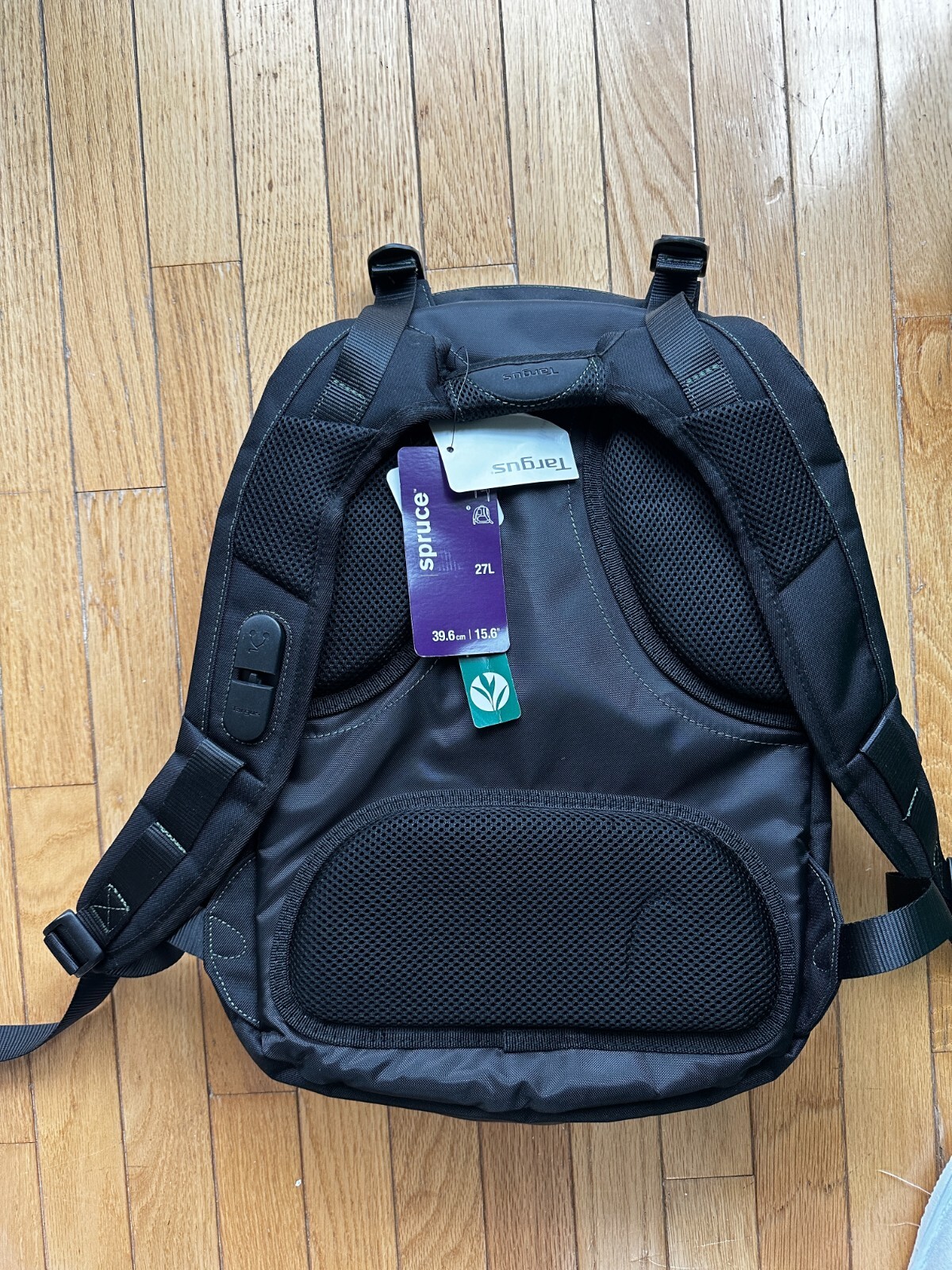 New Targus Spruce 27L Black Laptop Backpack EcoSmart