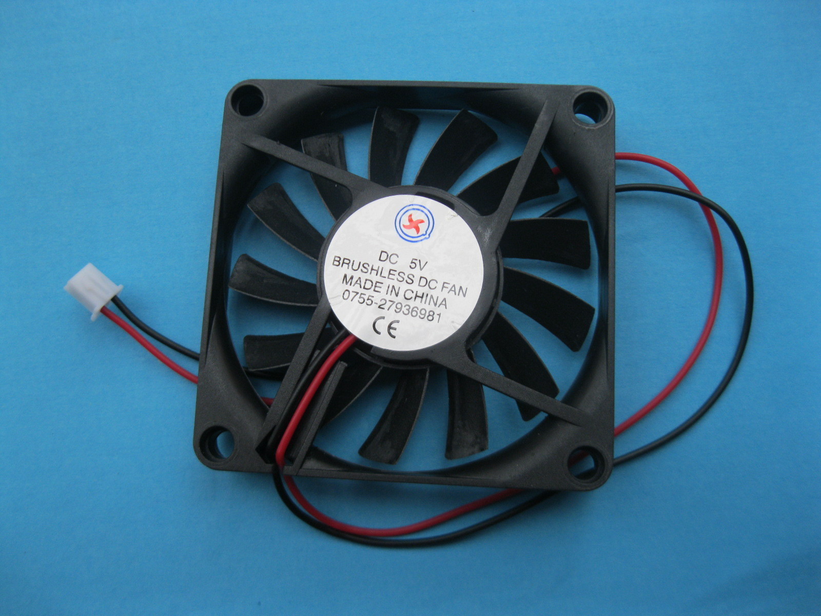 2 pcs Brushless DC Cooling Fan 5V 7010S 13 Blades 70x70x10mm 2pin Sleeve Bearing