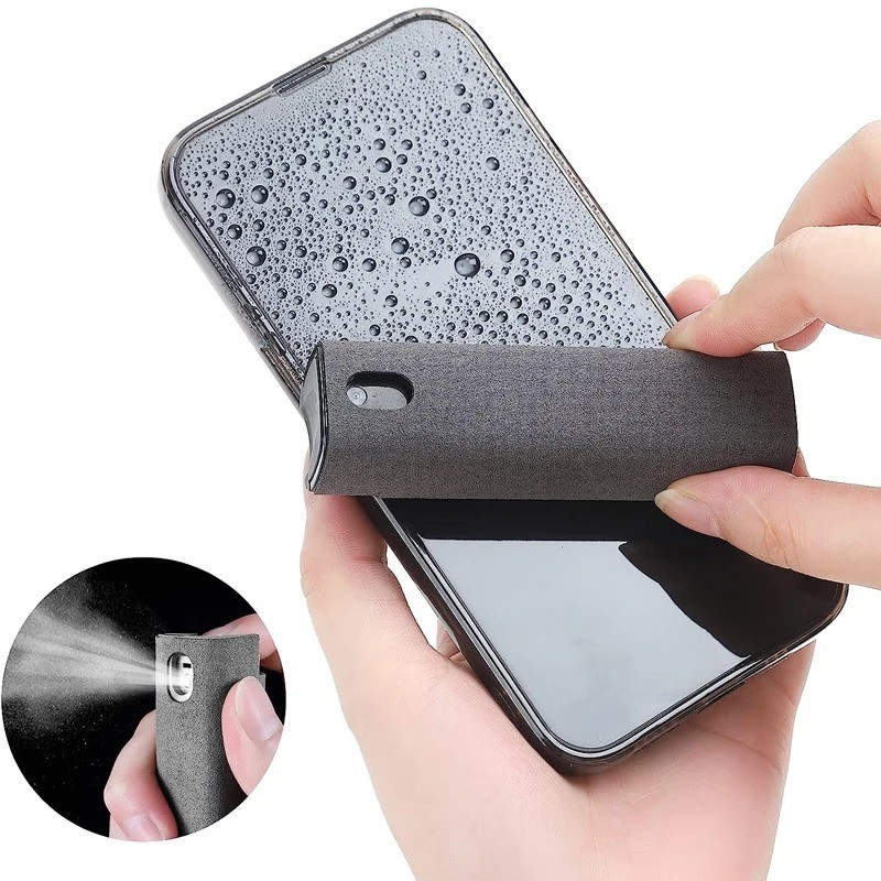 2-in-1 Screen Cleaner Spray Bottle with Microfiber Cloth for Phones & Tablets