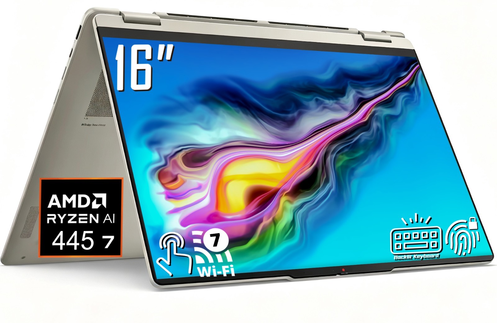 Lenovo Yoga 7a 2-in-1 16" 2K Touchscreen Laptop AMD Ryzen AI 7 445 2TB SSD