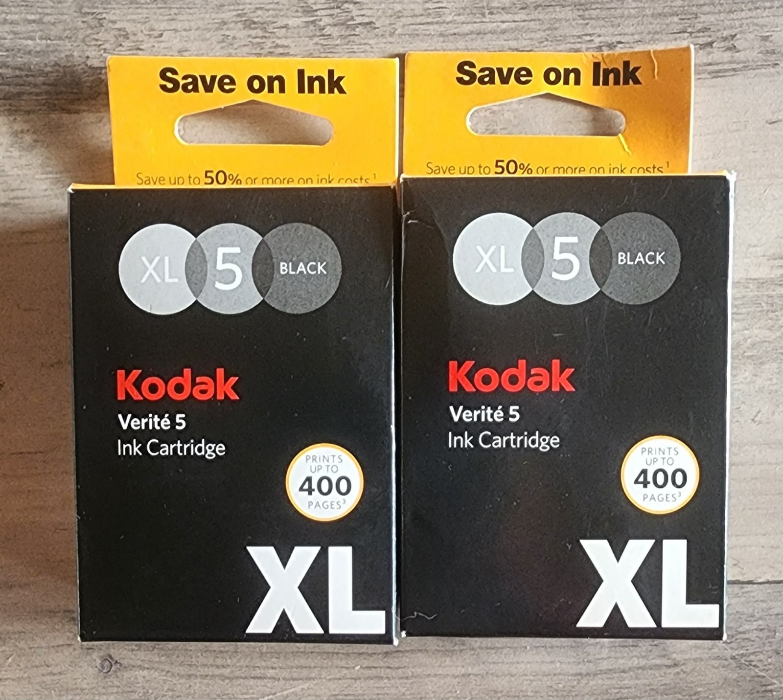 Kodak Genuine Authentic OEM Verite 5 XL High-Yield Ink Cartridge, Black 2 Boxes