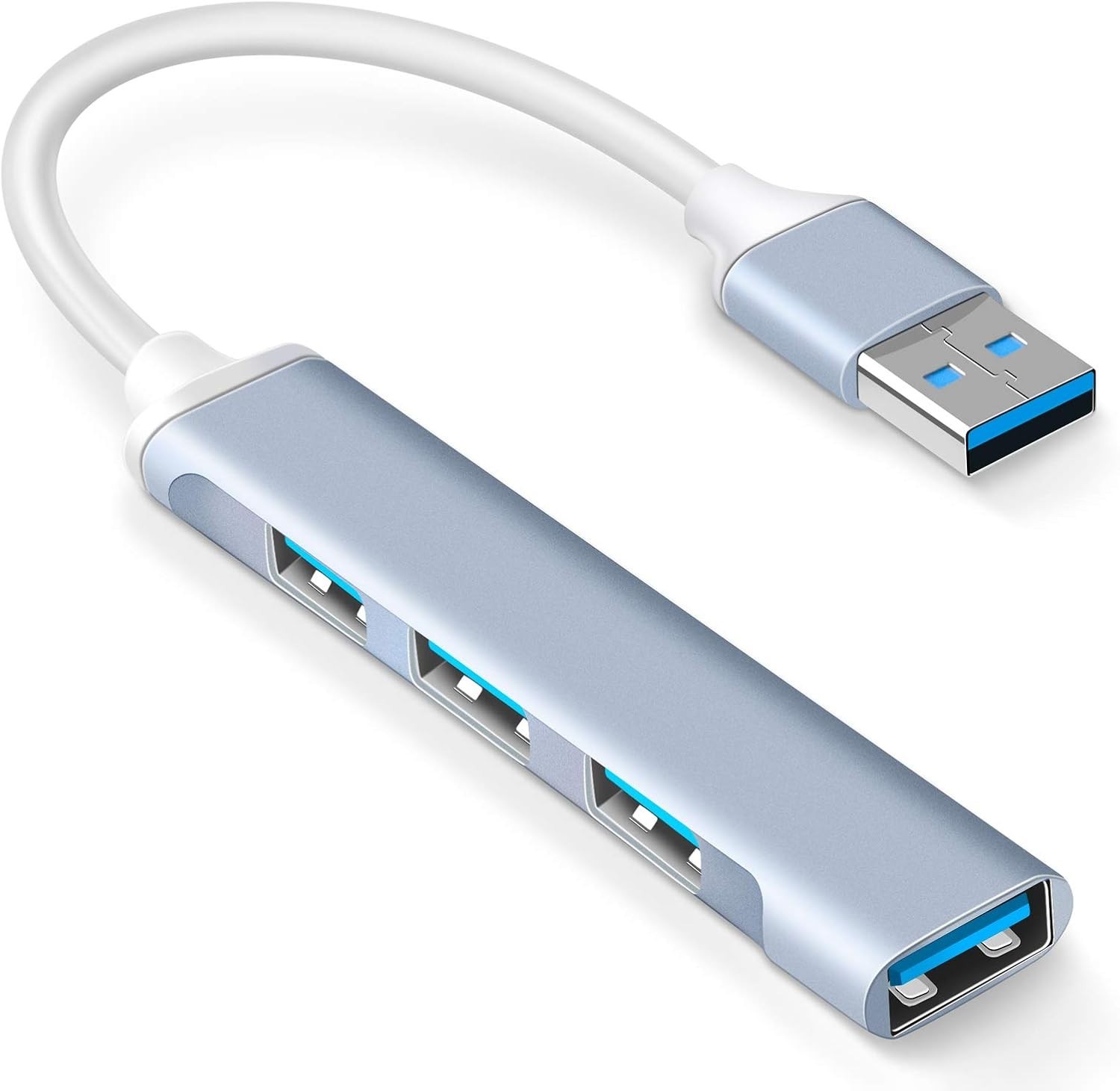 Versatile 4-Port USB Hub - Sleek Splitter for Fast Transfers and Compatibility
