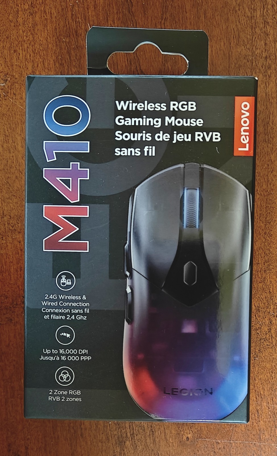 NIB Lenovo Legion M410 Wireless RGB Gaming Mouse
