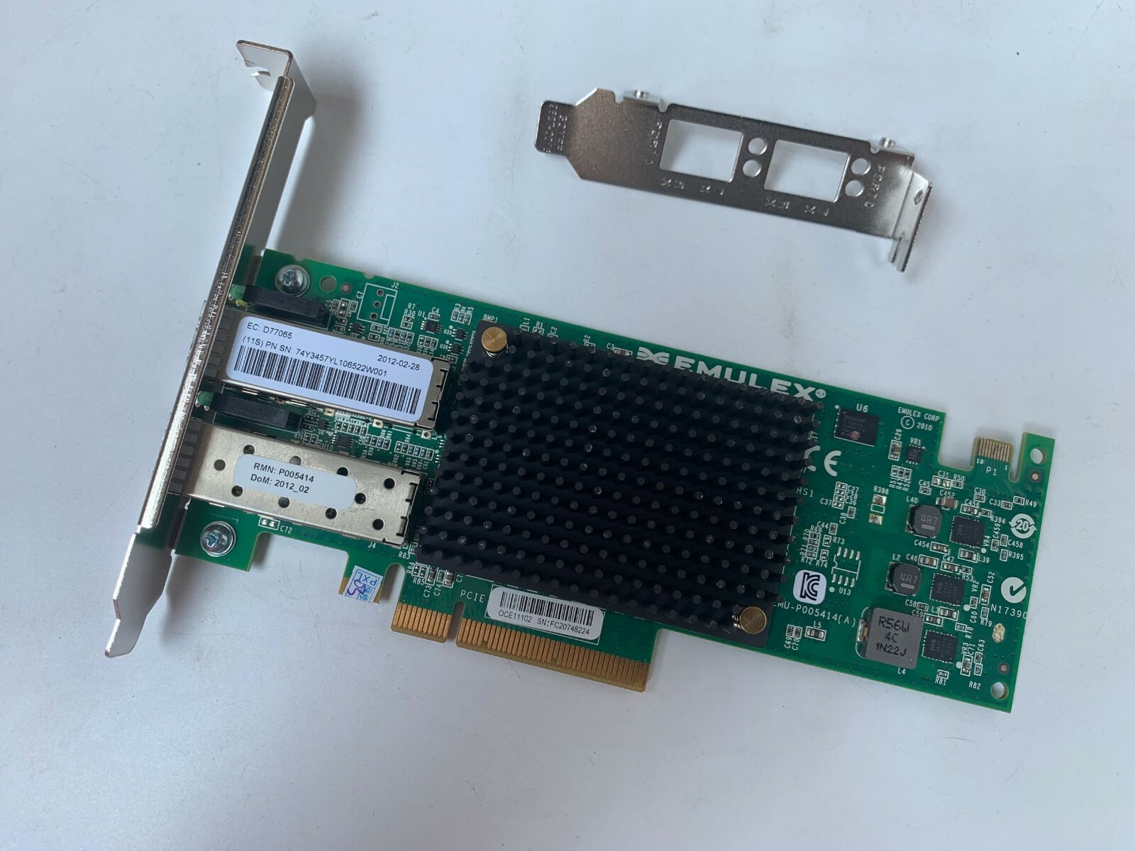 IBM 5287 10Gb 2-Port PCIe2 (x8) Ethernet Adapter 74Y2094 74Y3457 Emulex OCE11102
