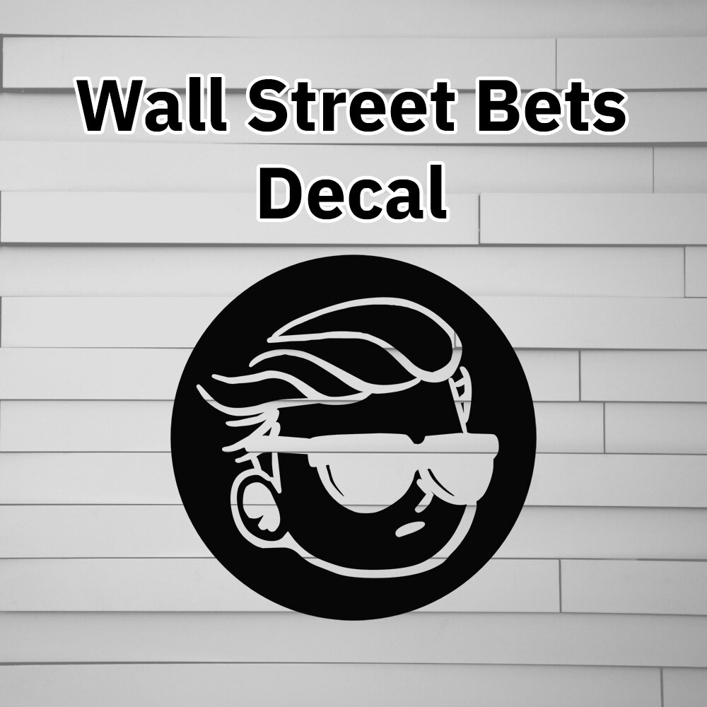 Wall Street Bets Tendie Man Circle Vinyl Decal Sticker Reddit wallstreetbets 