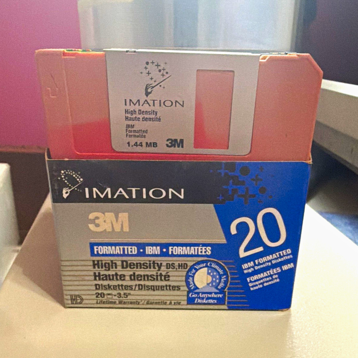 Imation 3.5" High Density 1.44MB IBM Formatted Floppy Disks 20 Pack