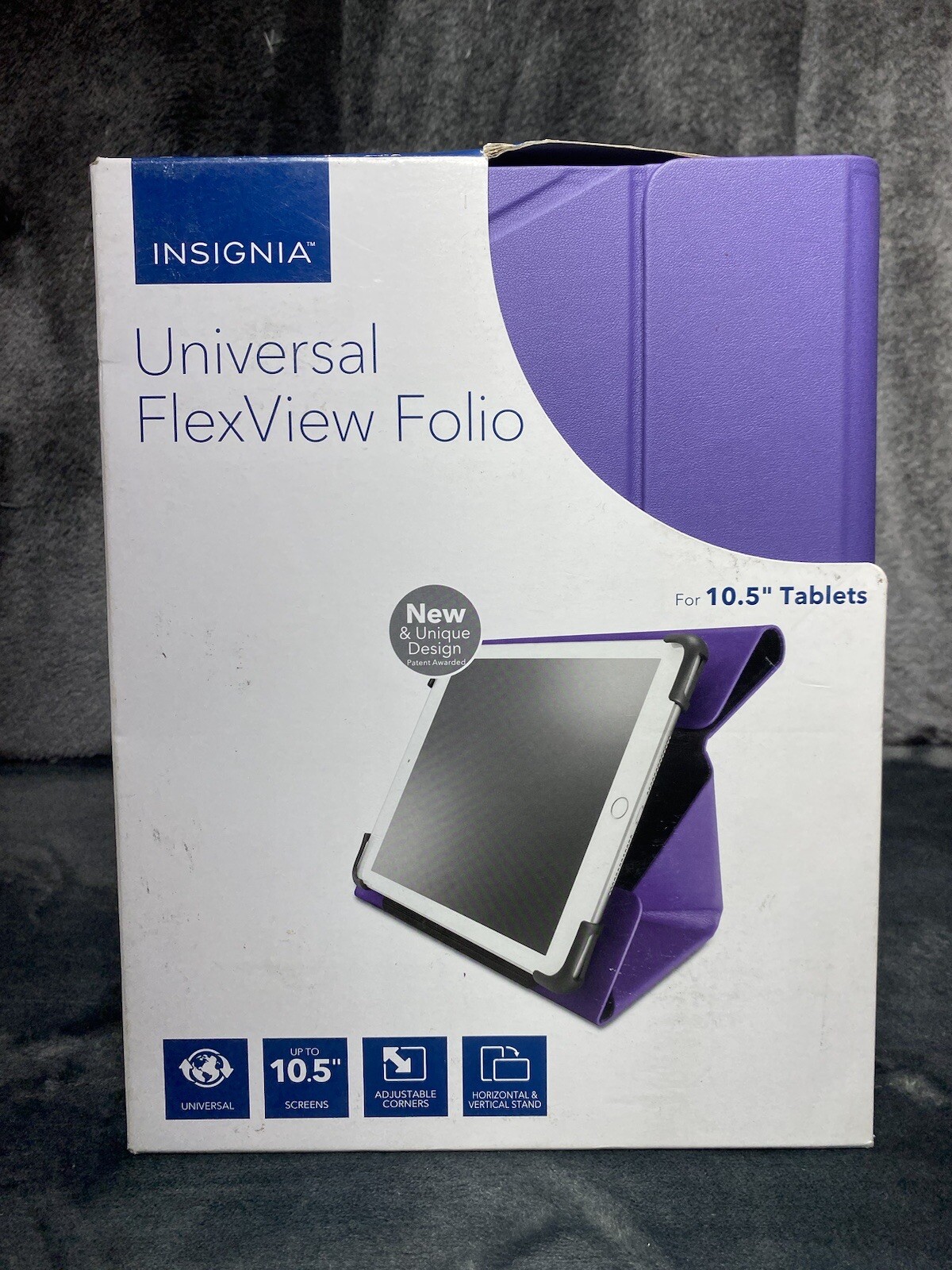 INSIGNIA Universal FlexView Folio For 10.5 Tablet Reader Adjustable Purple