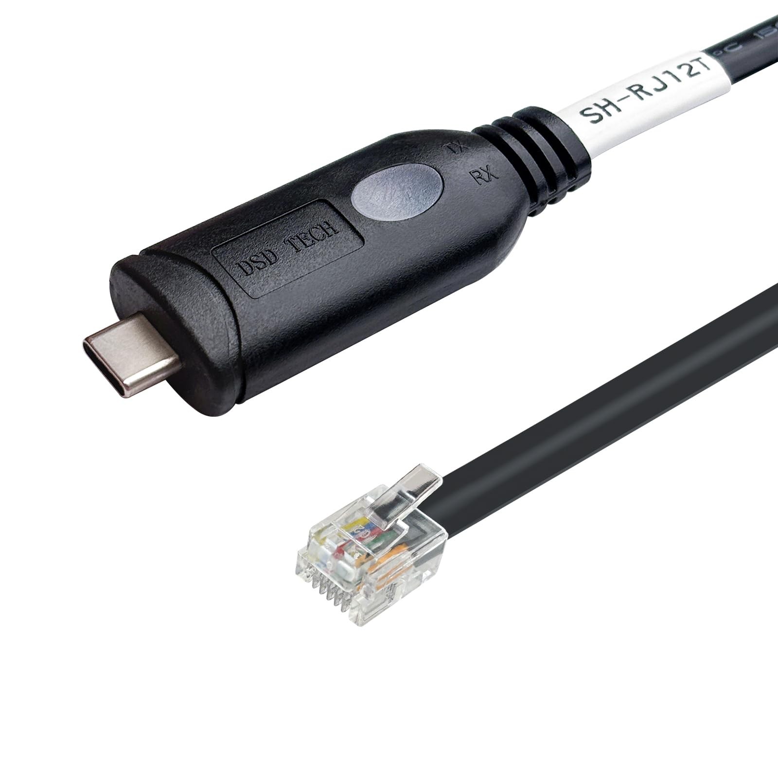 SHRJ12T USB C to RJ12 6P4C RS232 Serial Cable for APC PDU ATS 1.8M 5.9ft
