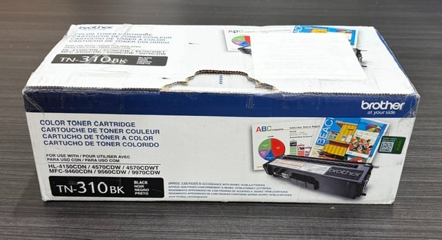 Brother TN-310BK Black Toner Cartridge Genuine New Sealed Bag