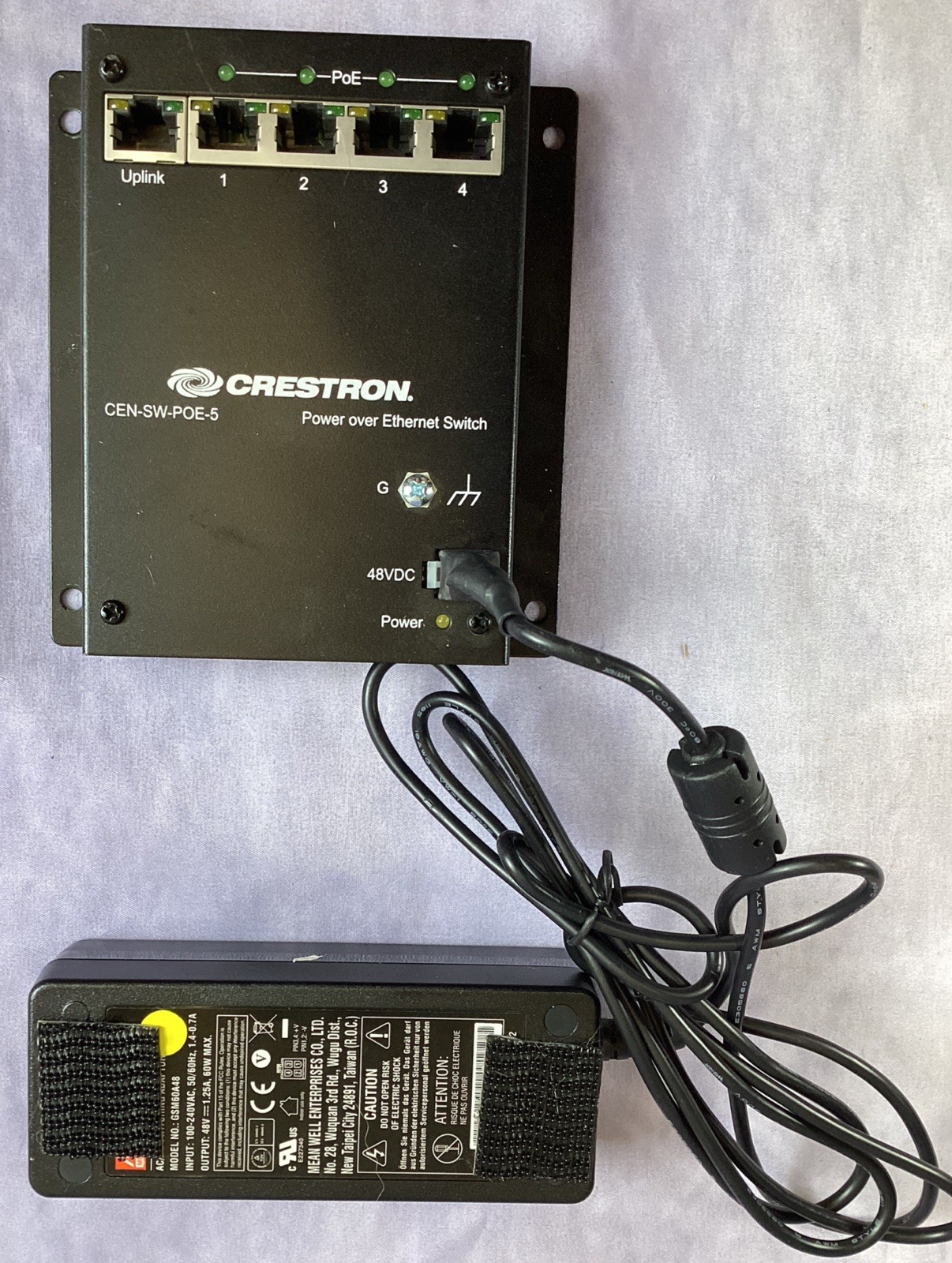 Crestron CEN-SW-POE-5 Power Over Ethernet W/AC-ADAPTER