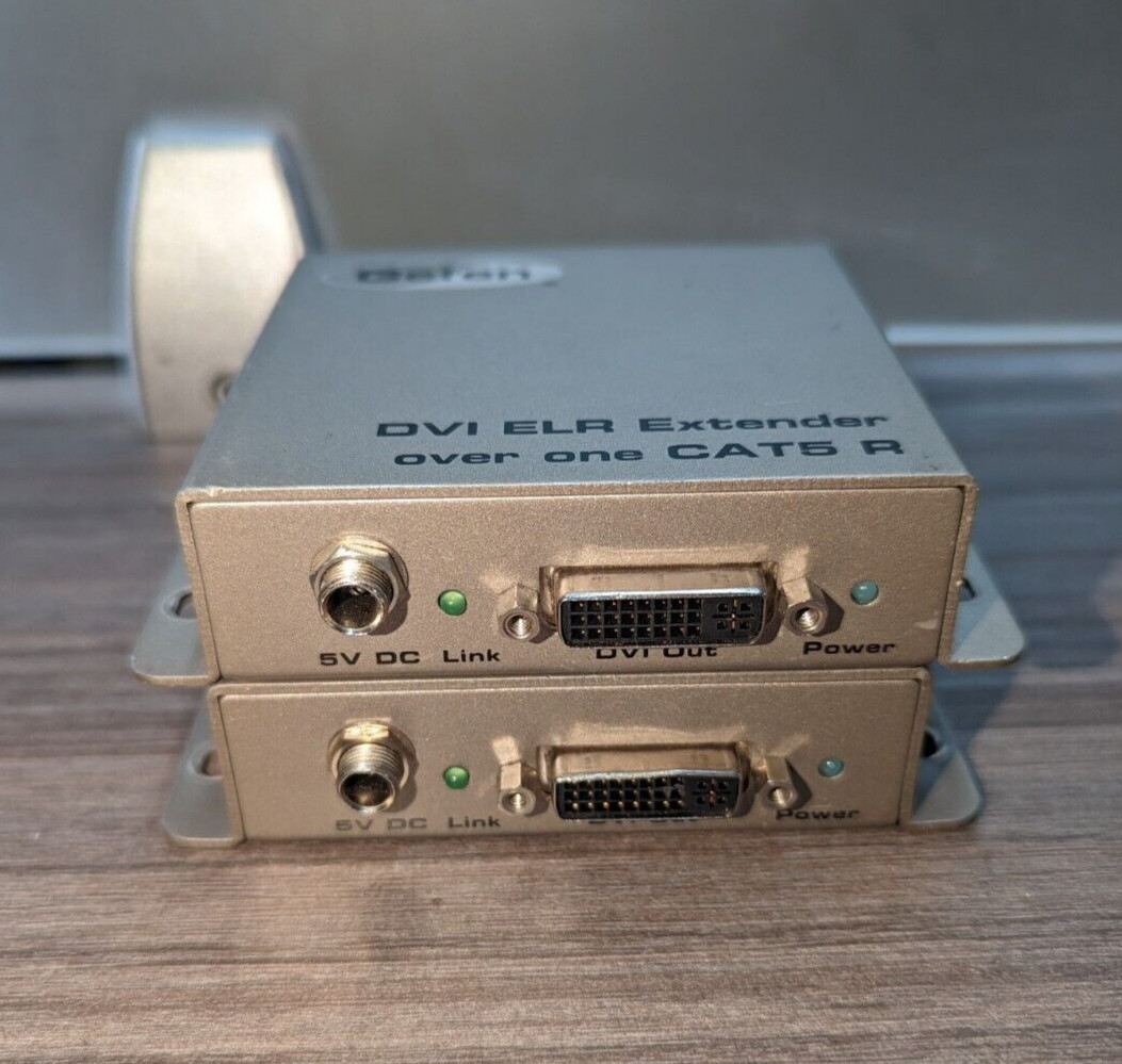 Lot of 2 Gefen EXT-DVI-1CAT5-ELR DVI ELR Extender, "Read Desc".