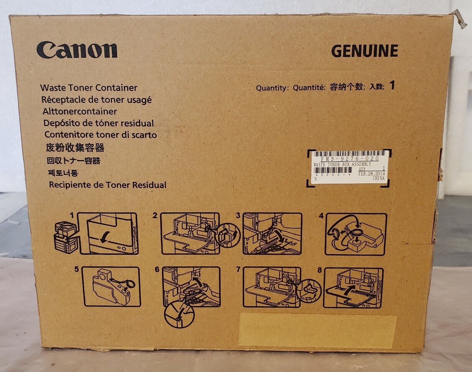 Genuine Canon WT101 (FM39276000/FM39276030) Waste Toner - NEW