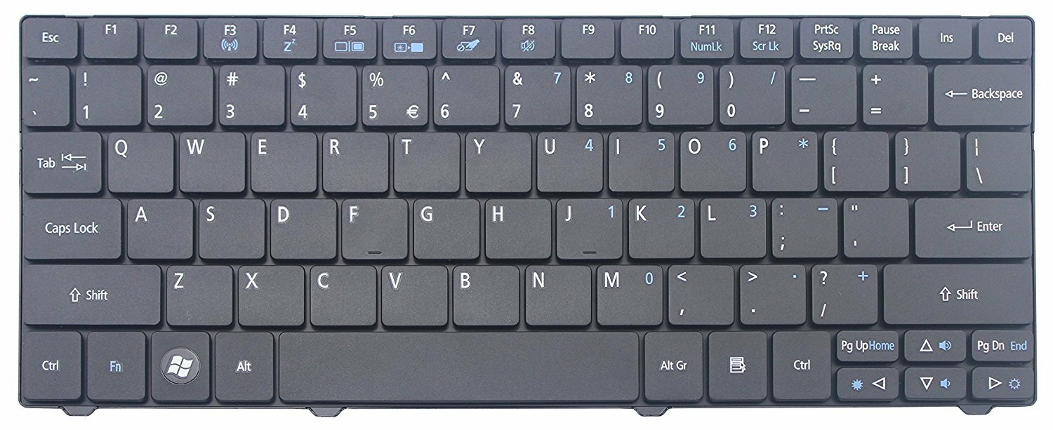 Genuine NETBOOK US Keyboard ACER AS1830 1830T 1830TZ 1810T 1810TZ 1820PT NEW