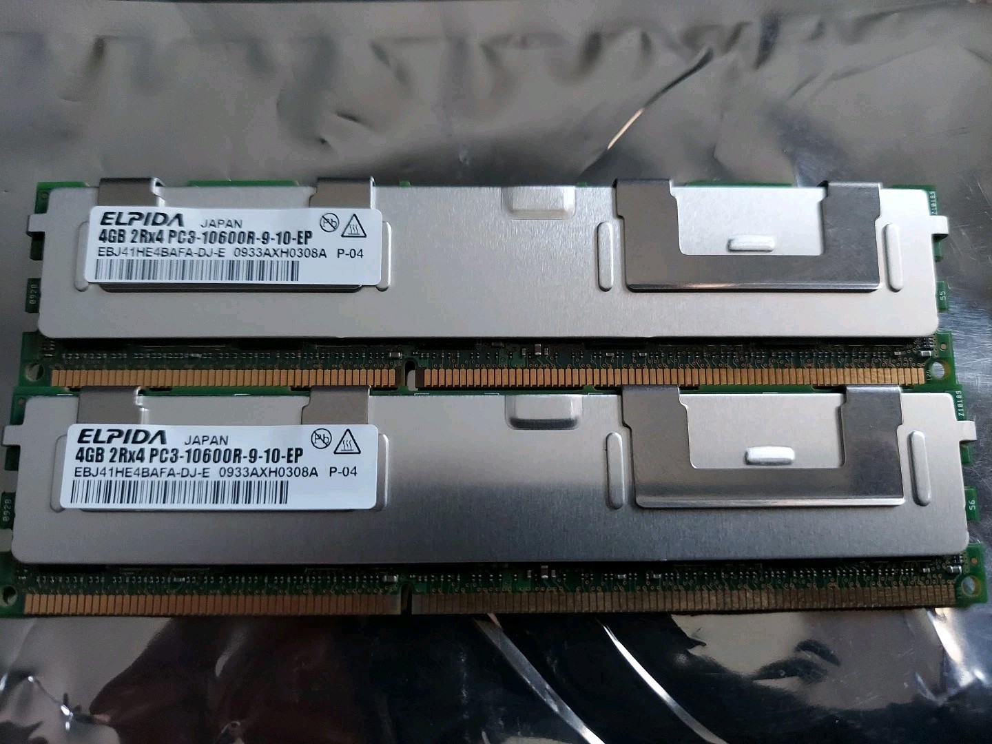 Tested GOOD 2x 4GB DDR3 1333 PC3-10600R Elpida EBJ41HE4BAFA-DJ-E Server RAM DIMM