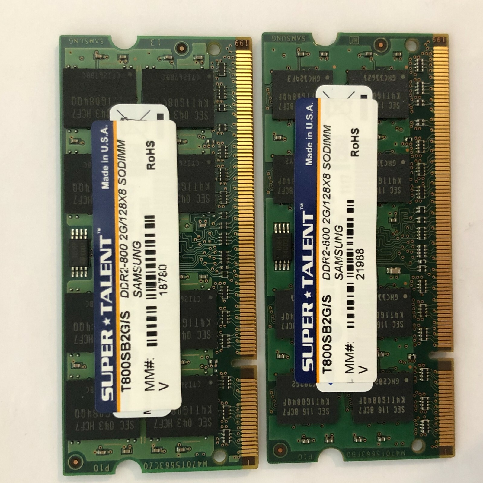 Super Talent DDR2-800 SODIMM 4GB 2x2GB/128x8 Samsung Chip Dual laptop Memory Kit