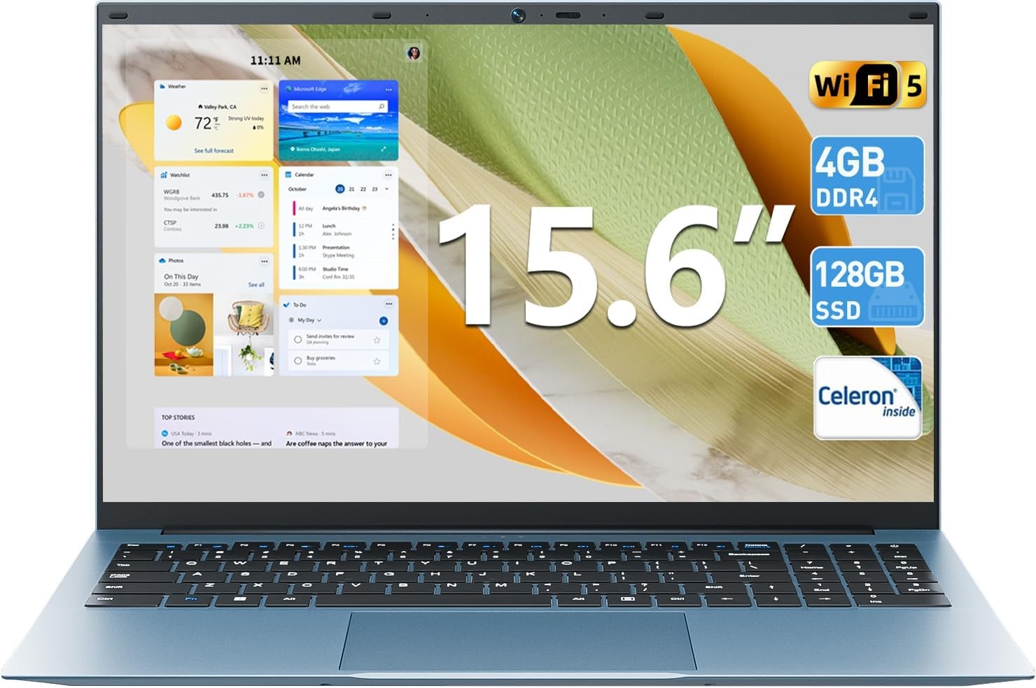 SGIN 15.6/17.3 inch Laptop 128GB 256GB 512GB SSD Intel Celeron WIFI Windows 11