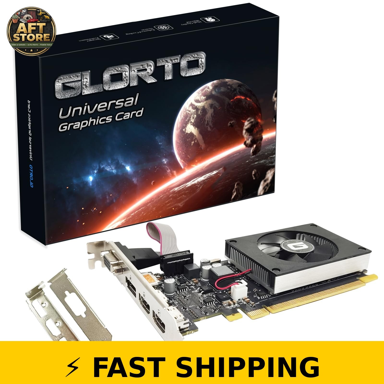Glorto GeForce GT 730 4GB Low Profile Graphics Card - HDMI, DP, VGA