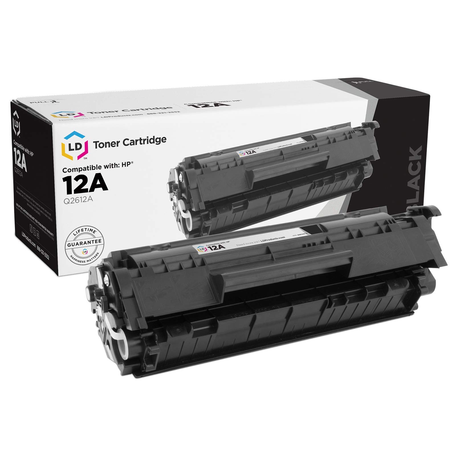 LD Products Compatible Replacement for HP 12A Black Toner Cartridge Q2612A