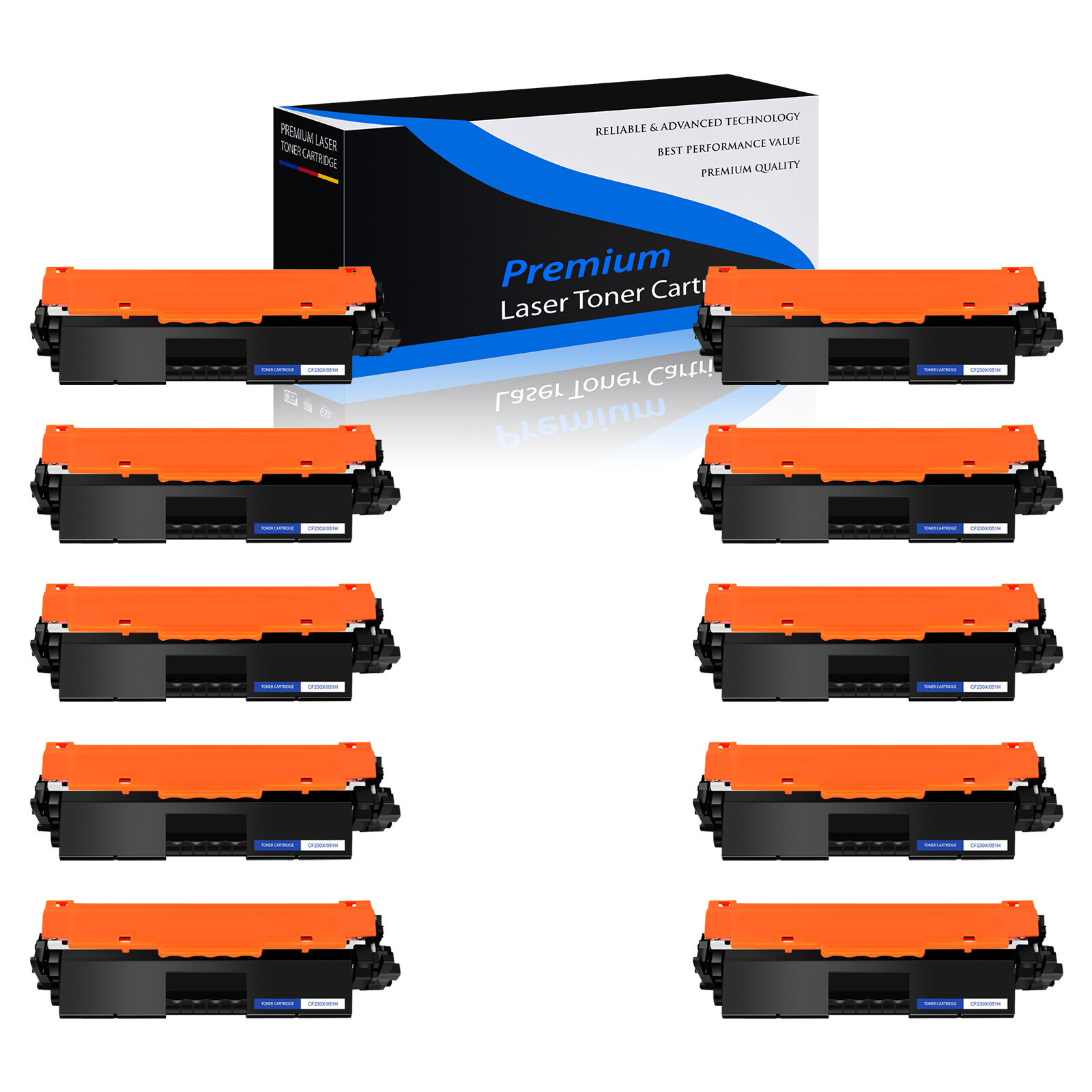 10 PK 051 H Toner Cartridge Black For Canon 051H imageCLASS LBP162dw High Yield