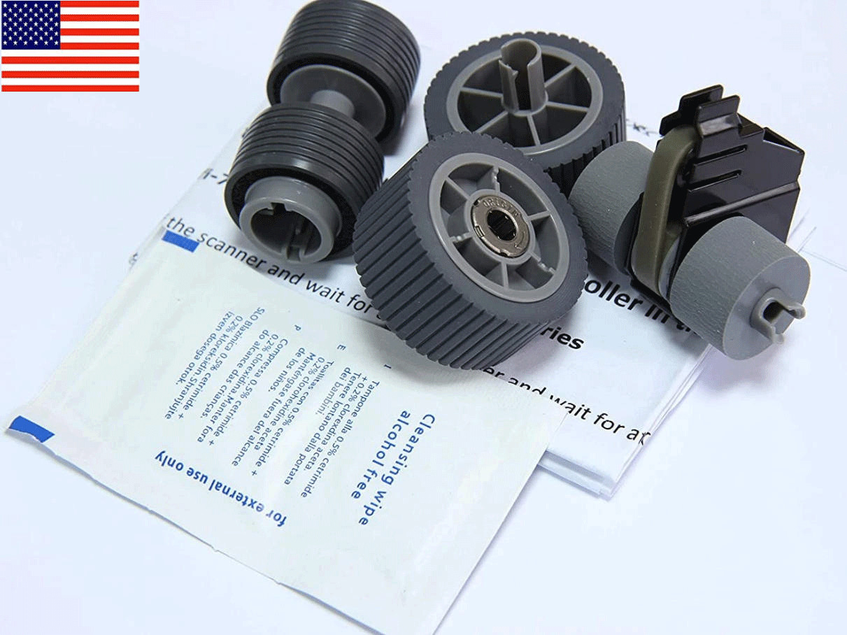 5SET Scanner Feed Pickup Pick Brake Roller for Fujitsu fi-7600 fi-7700 fi-7700S