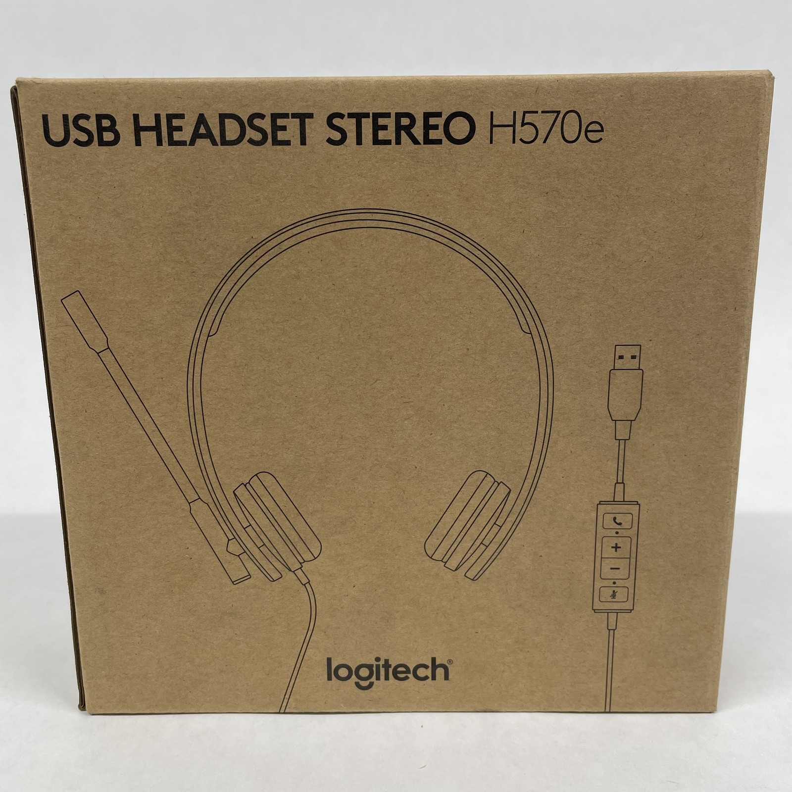 Lot of 4 Logitech H570e Mono Black Monaural Over-the-Head Wired Headsets