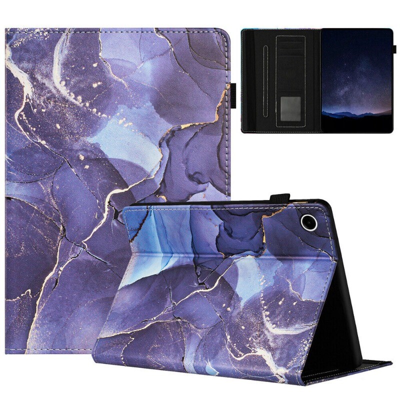 For Samsung Tab A A7 A8 A9+ S6 Lite 2024 Tablet Marble Leather Case Flip Cover