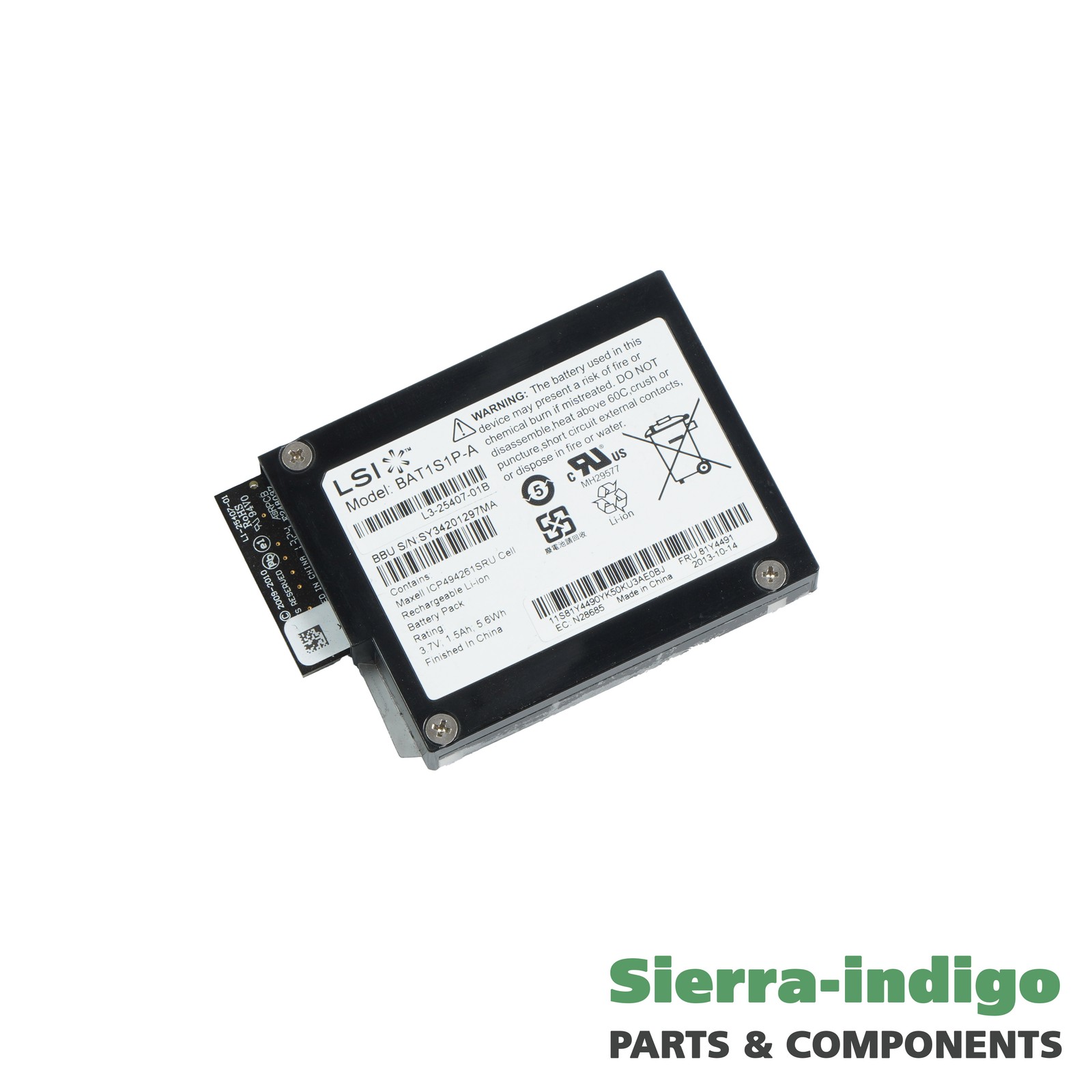 IBM FRU 81Y4491 LSI BATT1S1P-A RAID BBU Battery