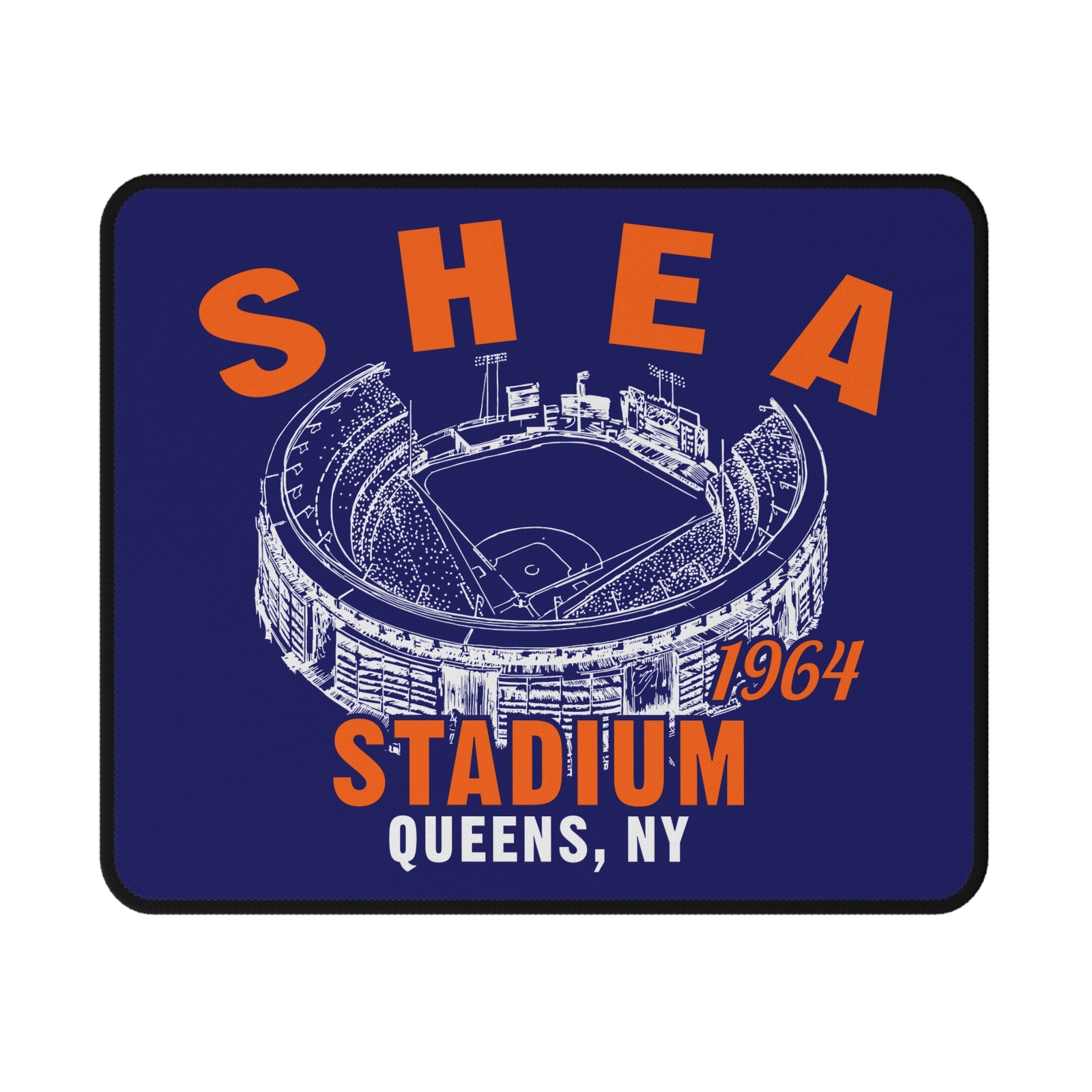 Shea Stadium 1964 Rubber Base MLB Computer Mouse Pad - New York Mets Baseball