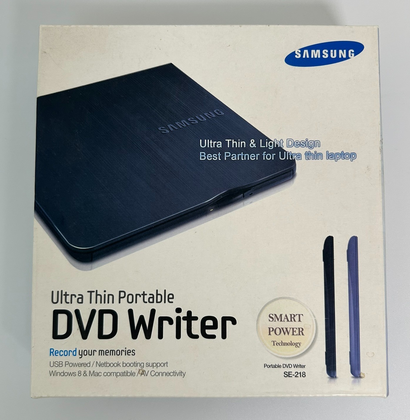 Samsung SE-218BB/RSBS Ultra-Slim External USB DVD-RW Drive Brand New: Sealed Box