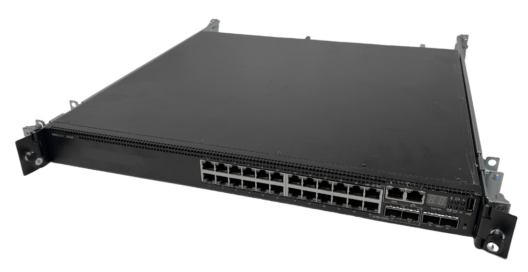 Dell PowerSwitch S3124 E07W 24-Port Switch - 1x PSU, Rack Ears, Tested & Reset