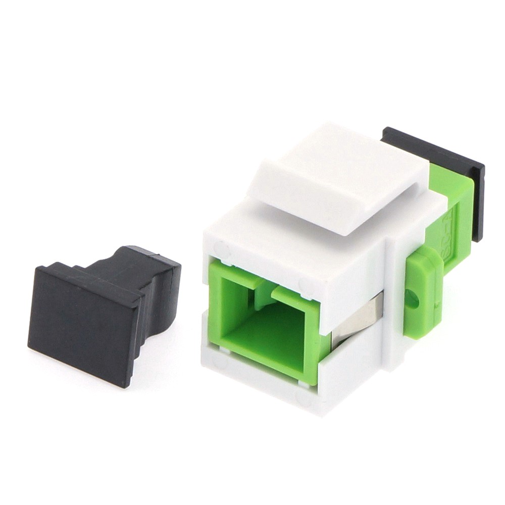 5 Pack of Keystone Jack SC/APC Singlemode Simplex Green