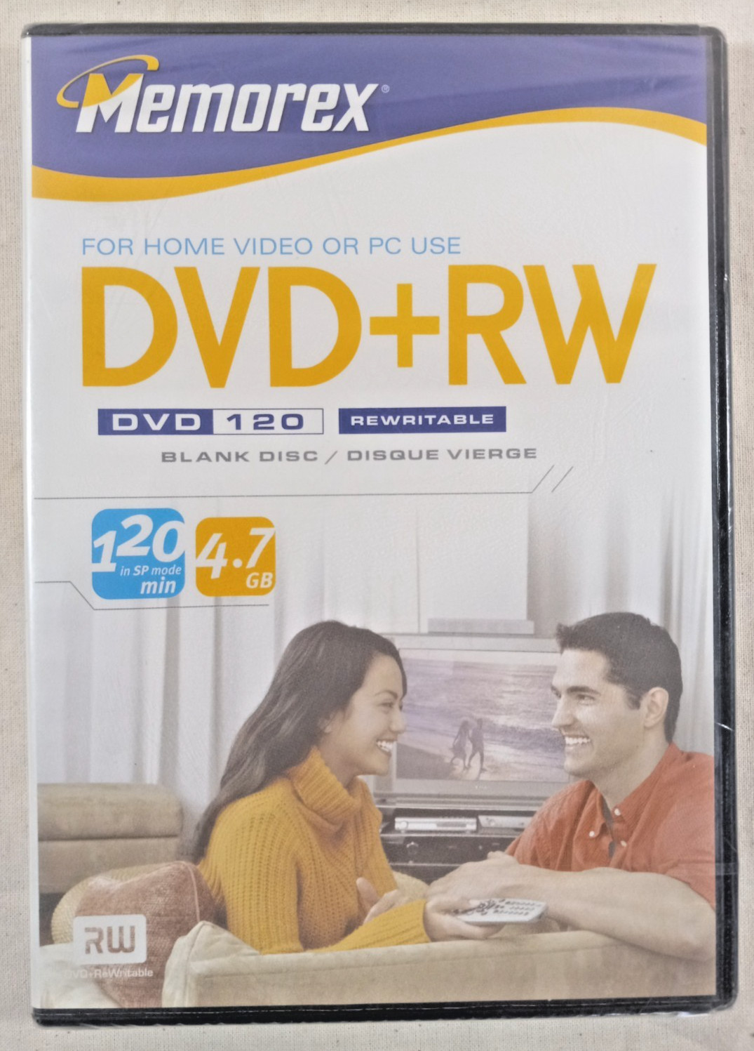Memorex DVD+RW 4X Disc 4.7GB 120Min. Rewritable Video 
