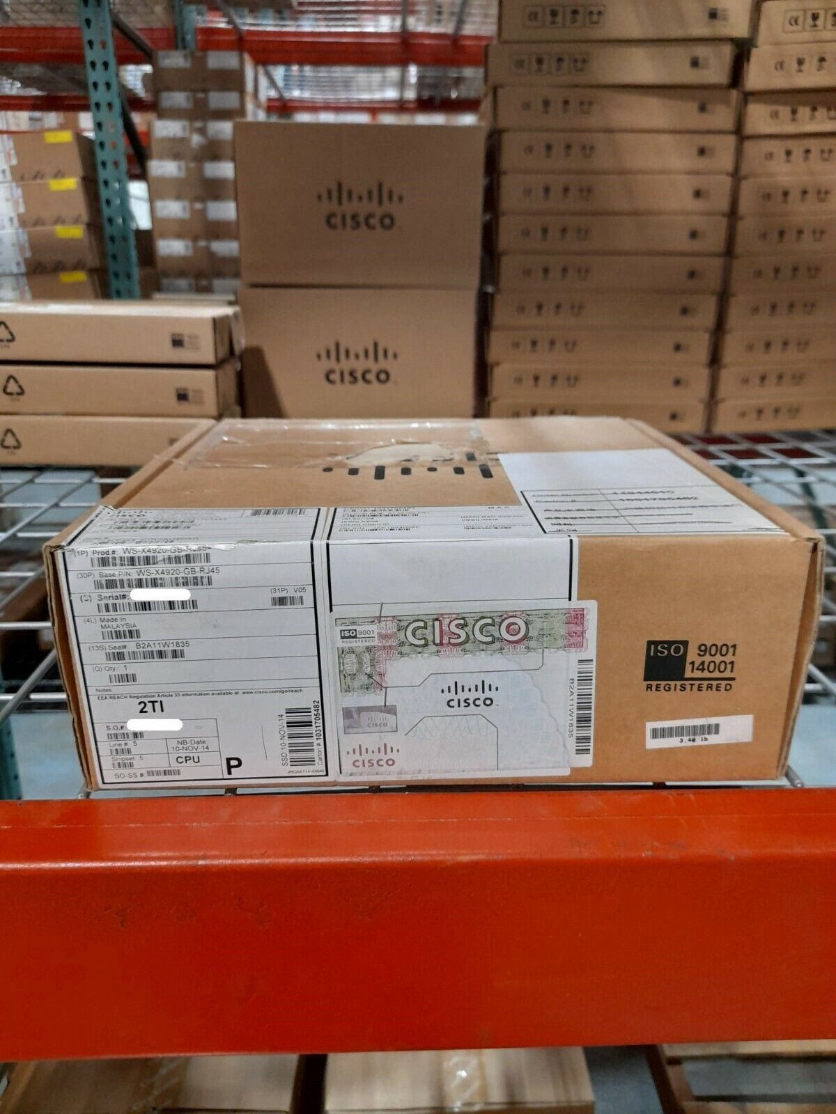 Cisco WS-X4920-GB-RJ45 20-Port 10/100/1000 RJ-45 Half Card For Data New Sealed 