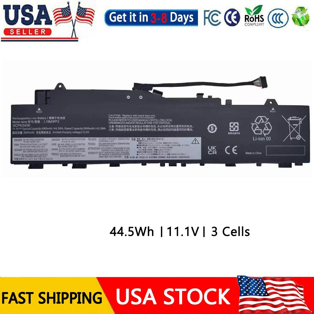 ✅L19C3PF3 L19M3PF3 L19L3PF7 Battery For Lenovo Ideapad 5-14ARE05 5-14IIL05 New