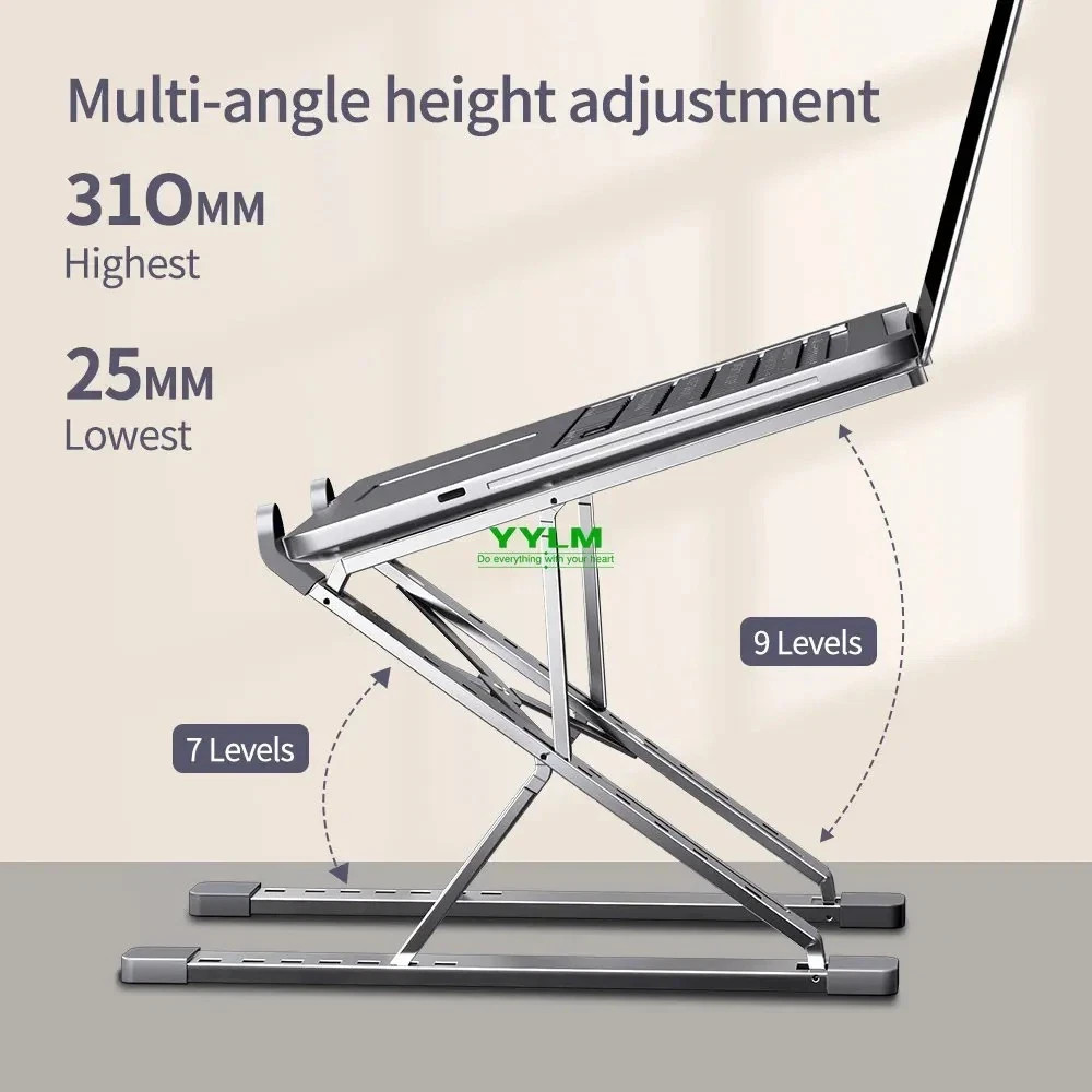 YYLM N8 Aluminum Laptop Stand for MacBook Adjustable Foldable Cooling Holder