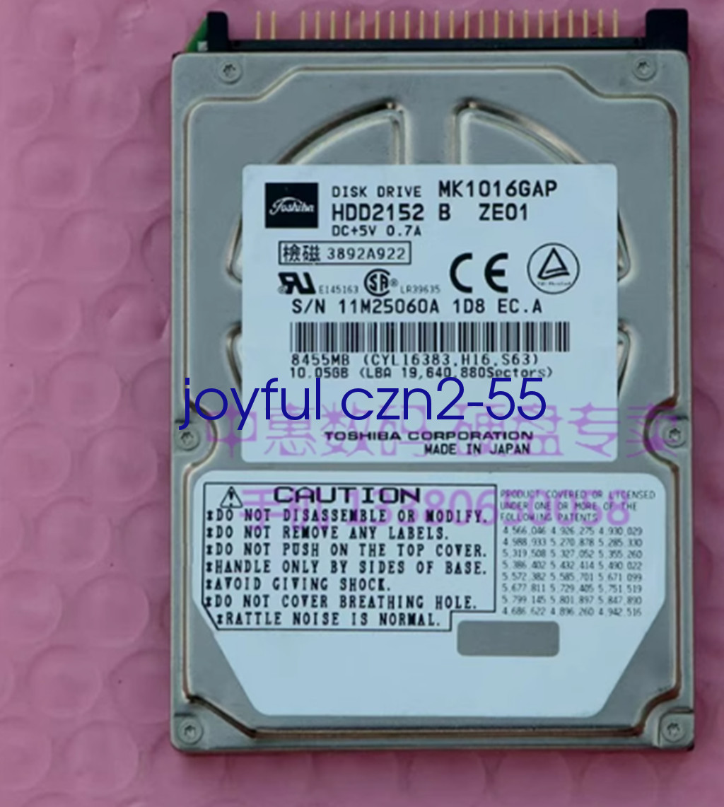 1PC used for Toshiba MK1016GAP HDD2152 10G 2.5" IDE Parallel Notebook Hard Drive
