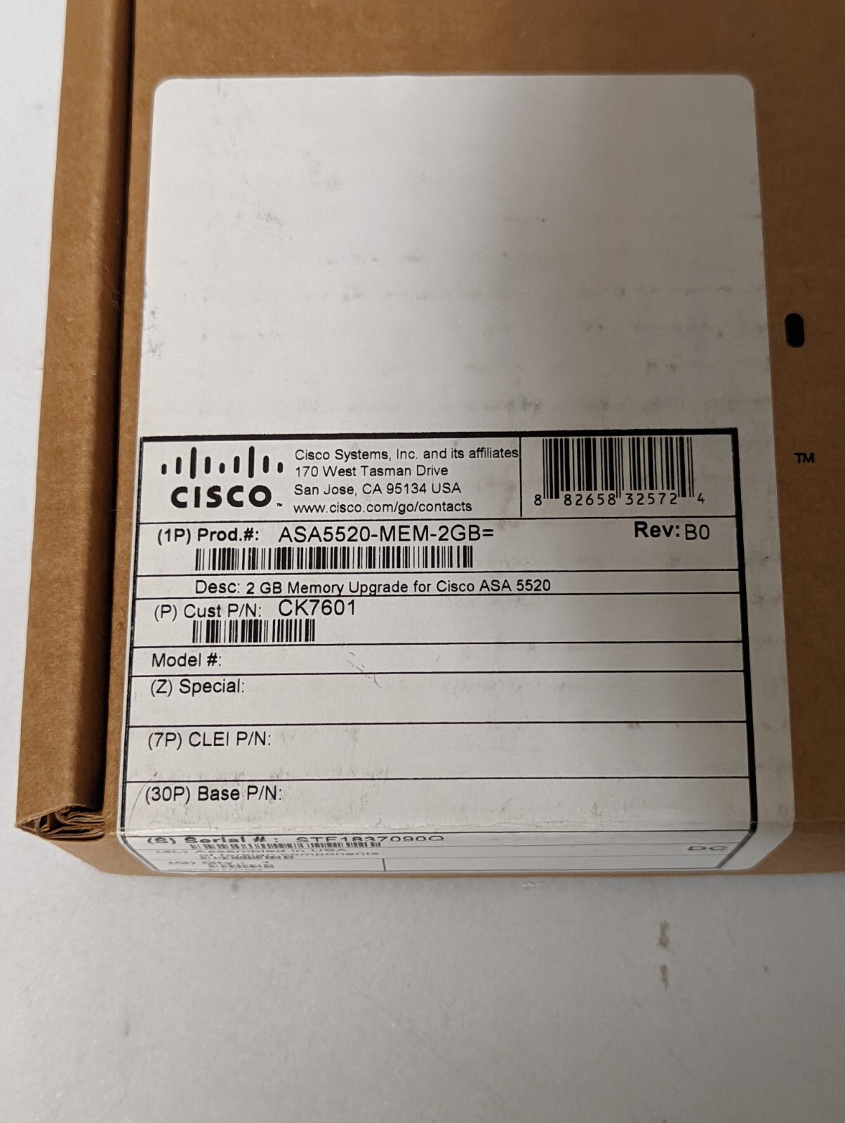 2 GB Memory Upgrade for Cisco ASA 5520 ASA5520-MEM-2GB Firewall OEM New