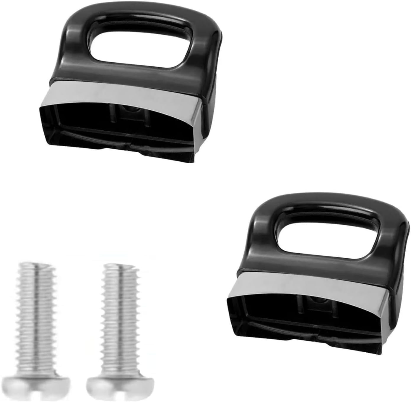 2Pcs Black Replacement Handles for Pots, HeatResistant & AntiSkid, Metal Pres...