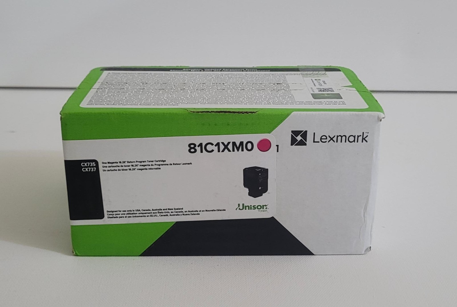 Lexmark 81C1XM0 Magenta Return Program Toner Cartridge for CX735 & CX737 - New