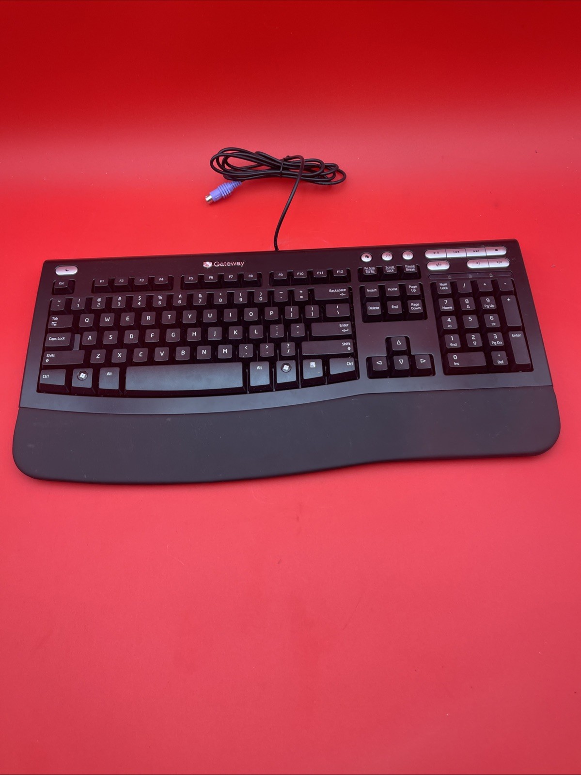 Gateway KB-0532 Elite PS2 Keyboard Black Ergonomic